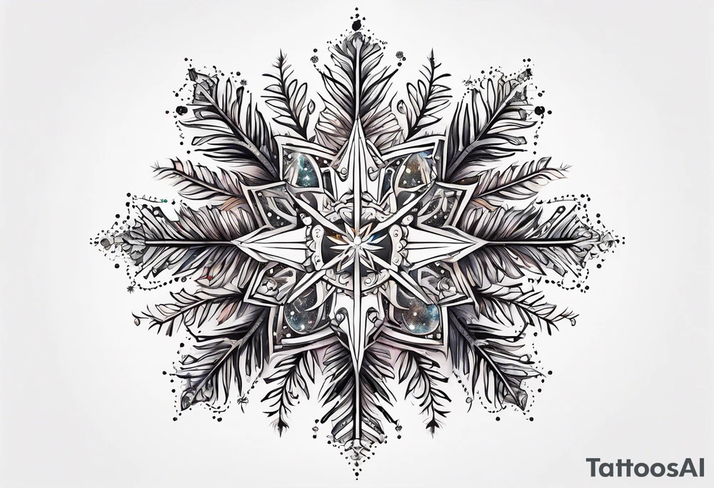 Constellation, animal, snowflake tattoo idea