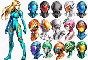 zero suit samus aran anime tattoo idea