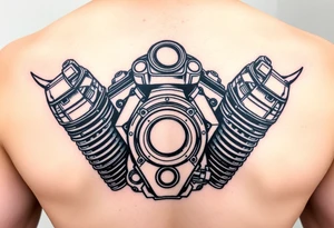 Motorcycle engine tattoo idea