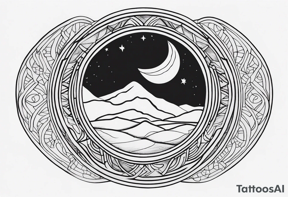 sacred moon tattoo idea