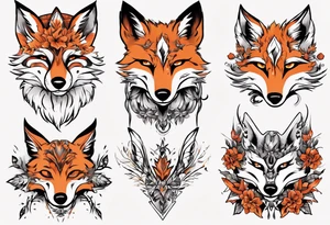 eulenkörper fuchsgesicht tattoo idea