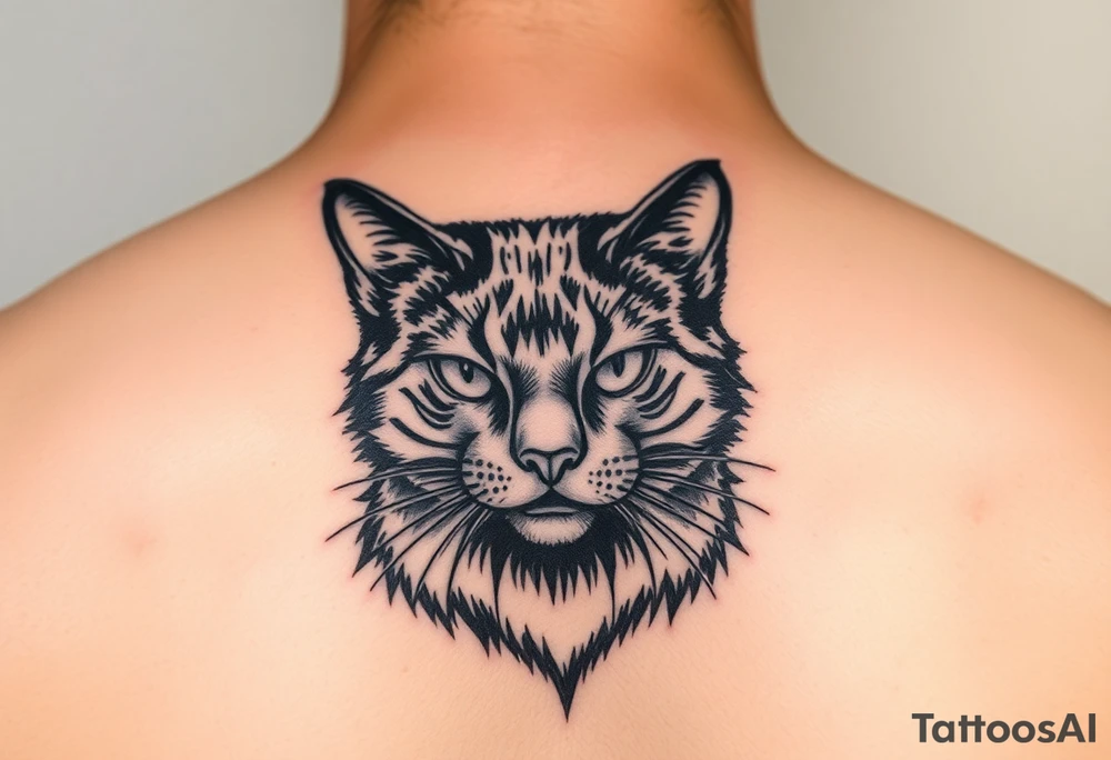 black cat tattoo idea