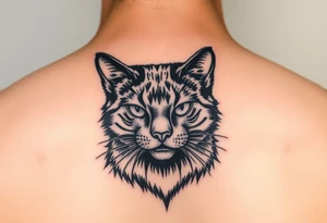 black cat tattoo idea