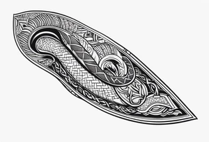 Khukuri with snake wrapped tattoo idea