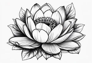 a tattoo with a waterlily and a gladiolus with two surnames tattoo idea