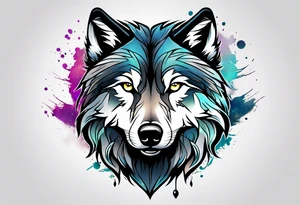 Wolves in nature tattoo idea