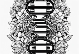DNA strand with morals as the rungs tattoo idea