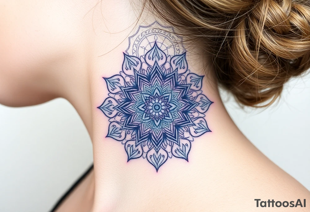intricate mandala with sacred geometry and cosmic elements tattoo idea