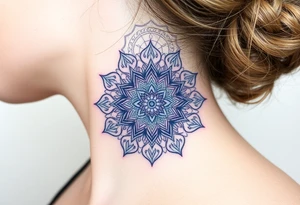 intricate mandala with sacred geometry and cosmic elements tattoo idea