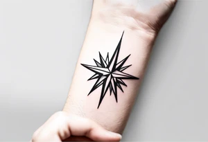 Guiding star tattoo on the wrist tattoo idea