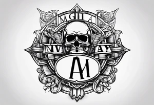 Letters ALA GAA
Roman Numeral
Simple tattoo idea