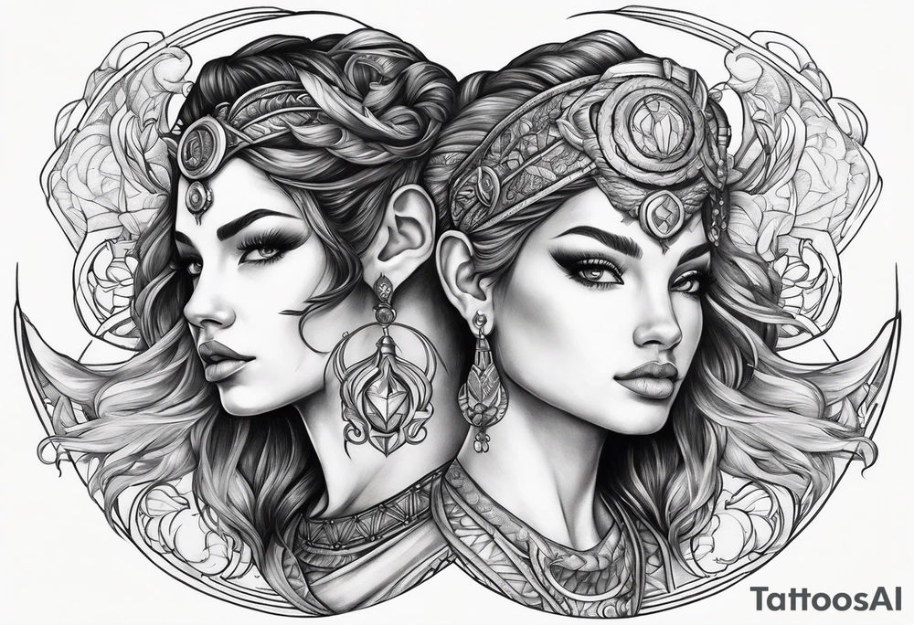 Gemini sign Capricorn sign tattoo tattoo idea