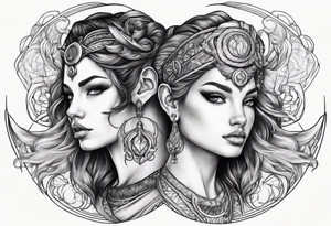 Gemini sign Capricorn sign tattoo tattoo idea