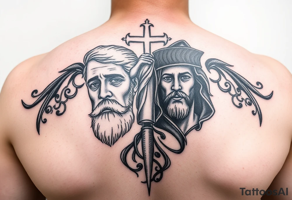 Father son and the holy spirit tattoo, no images of faces tattoo idea