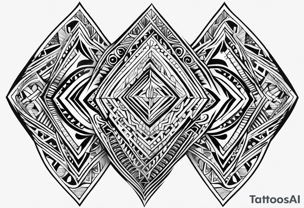 Polynesian tribal pattern forearm tattoo idea