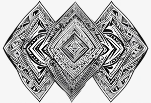 Polynesian tribal pattern forearm tattoo idea
