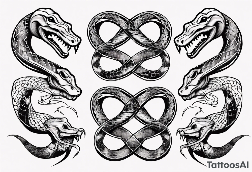 interlocking snakes tattoo idea