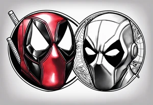 Deadpool punisher Ying yang tattoo idea