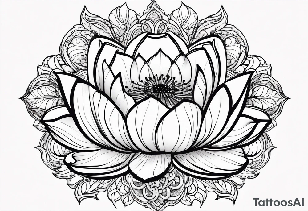 Lotus flower tattoo idea