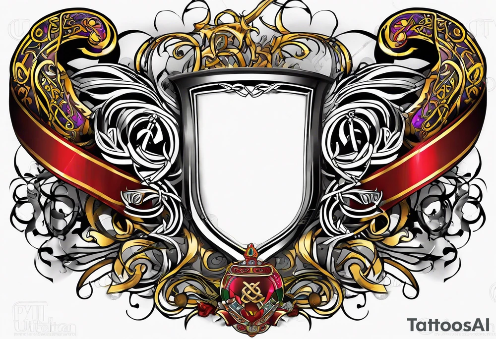 Cheers Mate text, armband +Celtic +Cancer Ribbon +tribal +artistic tattoo idea