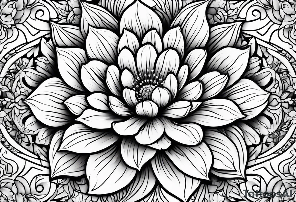 Paw print of flowers tattoo idea