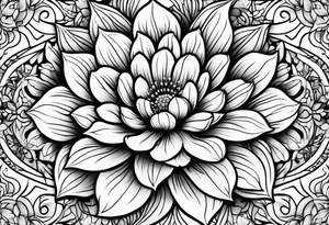 Paw print of flowers tattoo idea