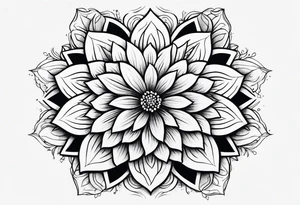 flower burst tattoo idea
