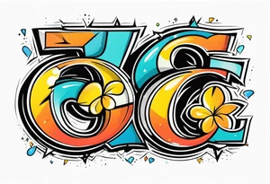the letters O T G with a cool font tattoo idea