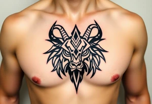 Capricorn head  10x15 cm 
Neutral face tattoo idea