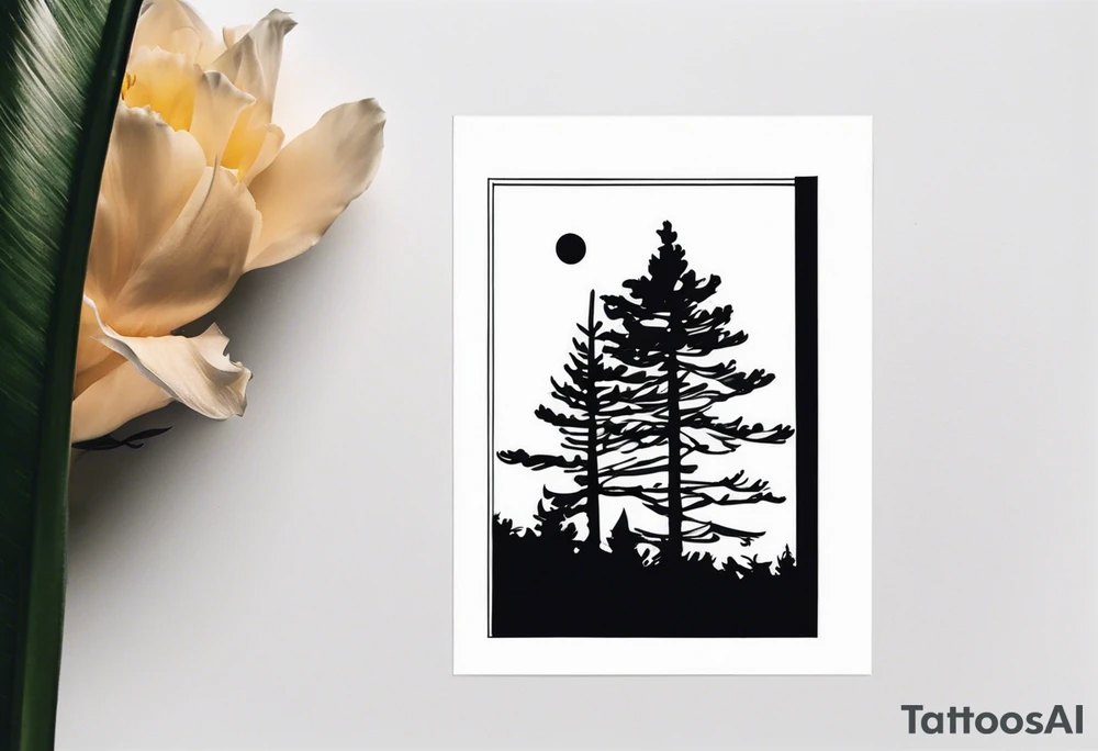 polaroid-picture silhouette tattoo idea