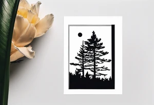polaroid-picture silhouette tattoo idea