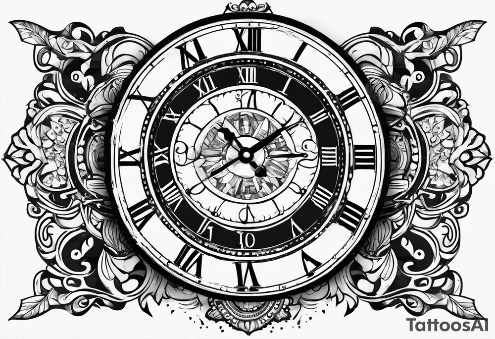date dial tattoo idea