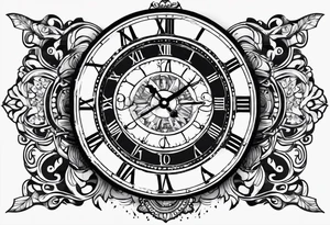 date dial tattoo idea