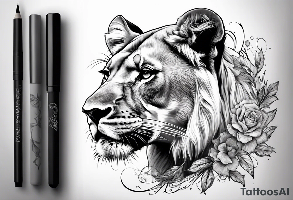 Lioness tattoo idea
