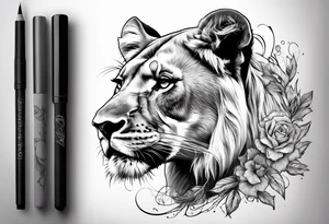 Lioness tattoo idea