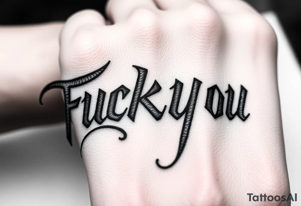 Fuckyou tattoo idea