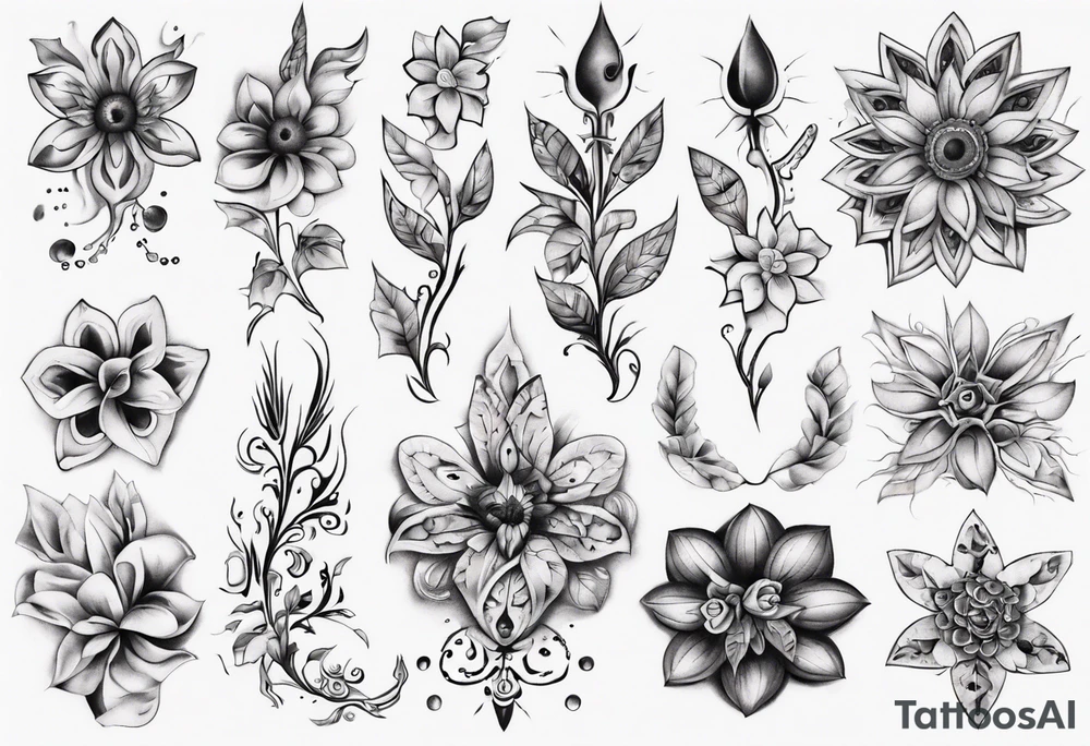 Ukranian Flowers tattoo idea