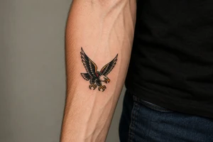eagle with talons tattoo idea