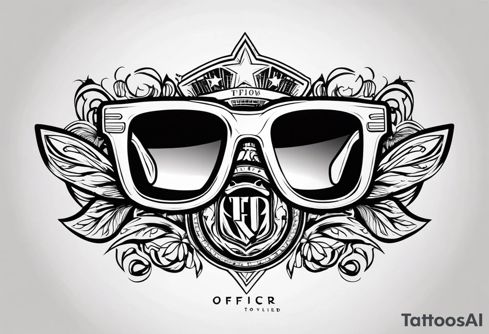 Officer Sunglasses tattoo idea