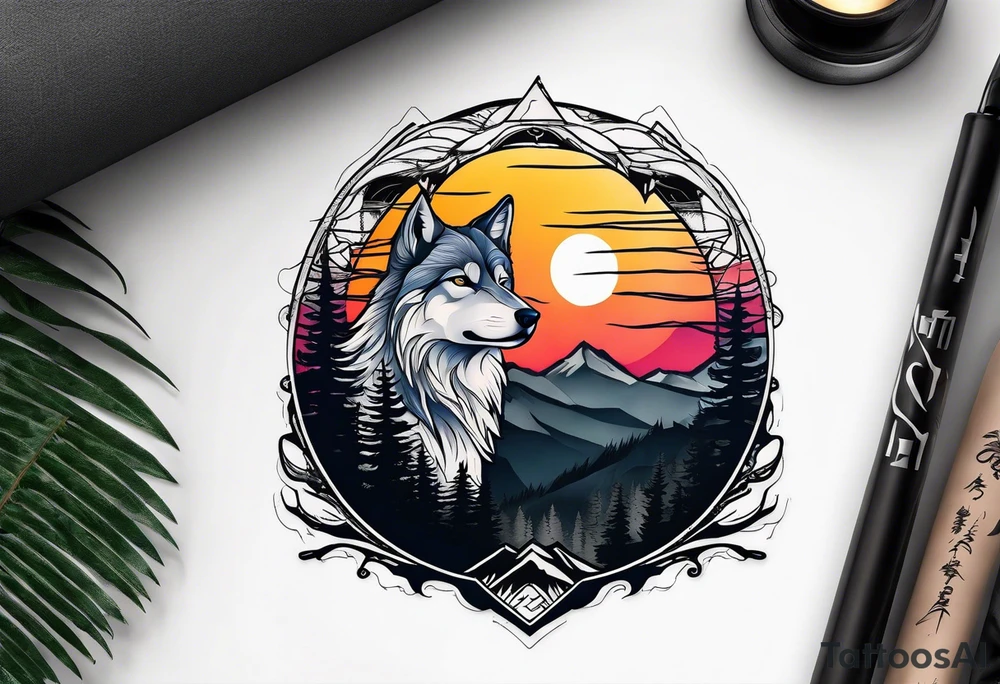 Mountains
Wolf
Forest
Sunset
Moon tattoo idea