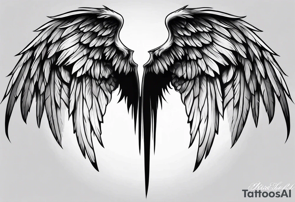 angel wing tattoo idea