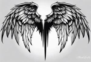 angel wing tattoo idea