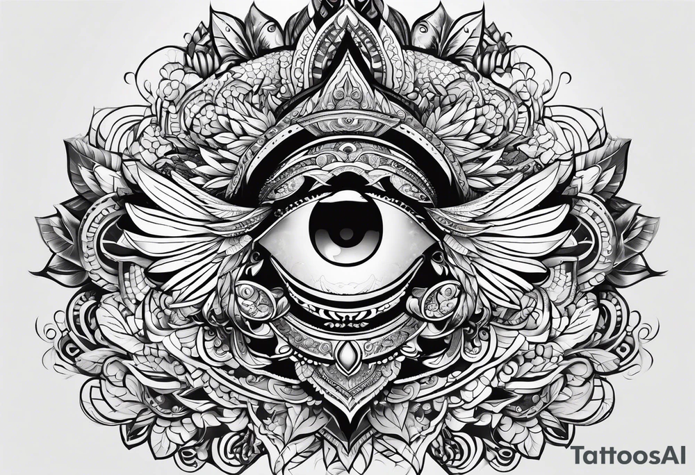 black, mandara, tattoo idea