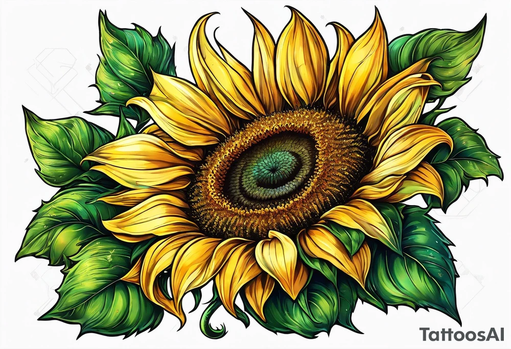 Sunflower for a male tattoo tattoo idea