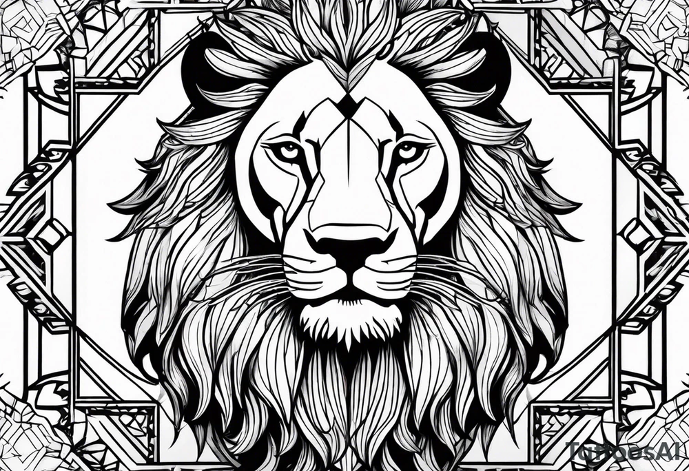 Lion and strength tattoo idea