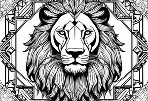 Lion and strength tattoo idea