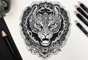 Black snake tattoo idea