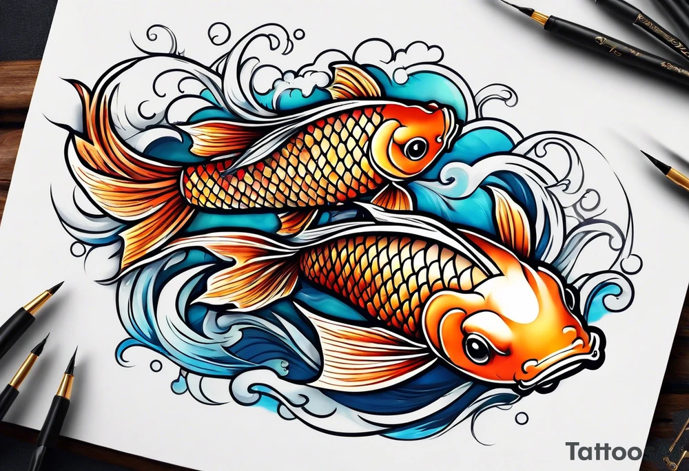 Koi fish tattoo idea