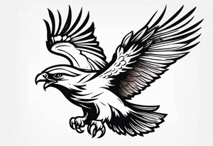 hawk diving tattoo idea