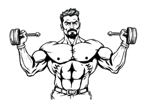 Muscle builder tattoo idea